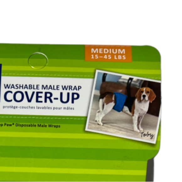 NWT 2 Top Paw Washable Male Wrap Cover-Ups and 28 Disposable Wraps Size Medium - Picture 13 of 16